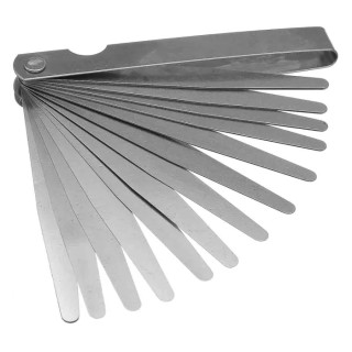 RS PRO Steel Feeler Gauge Metric 13-Blade Set 0.05mm to 1mm Thickness DIN 2275 197-7643