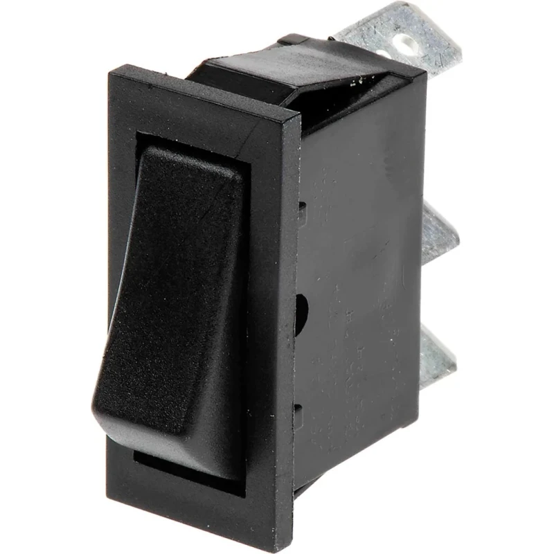 Arcolectric (Bulgin) Ltd SPDT On-Off-On Rocker Switch Panel Aluminium Housing Black Actuator C1520AAAAA
