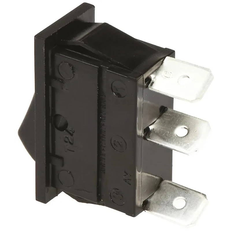 Arcolectric (Bulgin) Ltd SPDT On-Off-On Rocker Switch Panel Aluminium Housing Black Actuator C1520AAAAA