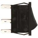 Arcolectric (Bulgin) Ltd SPDT On-Off-On Rocker Switch Panel Aluminium Housing Black Actuator C1520AAAAA