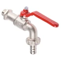 RS PRO Chrome Brass Lever Bib Tap BSP, 3/8 - 1 in Connection Size, Chrome Finish, Maximum Operating Pressure 21 bar 486-154
