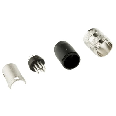 Amphenol Industrial C 091 A 8 Pole Straight M16 DIN Plug, 5A, 100V AC, IP40, Screw Cable Male T3504001