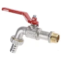 RS PRO Chrome Plated Brass Lever Bib Tap 3/8 - 1 Inch BSP Thread 21 bar Maximum Operating Pressure 486-192