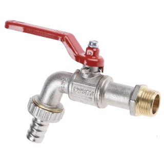 RS PRO Chrome Plated Brass Lever Bib Tap 3/8 - 1 Inch BSP Thread 21 bar Maximum Operating Pressure 486-192