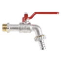 RS PRO Chrome Plated Brass Lever Bib Tap 3/8 - 1 Inch BSP Thread 21 bar Maximum Operating Pressure 486-192