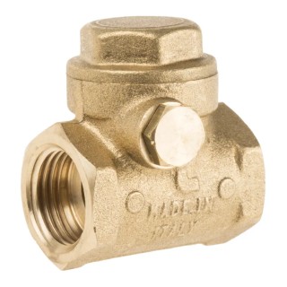 RS PRO Brass Threaded BSP Single Check Valve 1/2 in, 16 bar 486-209