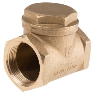 RS PRO Brass Threaded BSP Single Check Valve 1 to 1/2 in, 16 bar 486-221