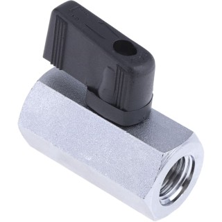RS PRO Chrome Plated Brass Hydraulic Ball Valve ISO 228, 1/4 in Port Size, 30 bar Pressure, Brass Ball 486-277