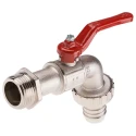 RS PRO Chrome Brass Lever Bib Tap BSP, 3/8 - 1 in, 21 bar Operating Pressure, Lever Control, Brass Body, Chrome 486-283
