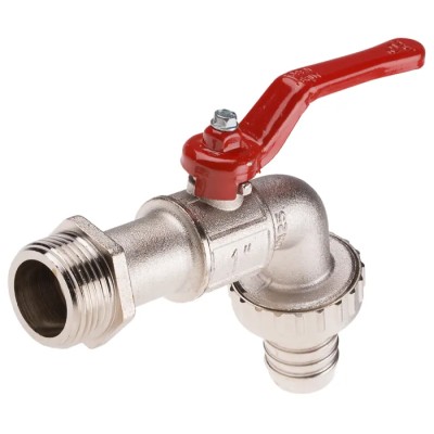 RS PRO Chrome Brass Lever Bib Tap BSP, 3/8 - 1 in, 21 bar Operating Pressure, Lever Control, Brass Body, Chrome 486-283