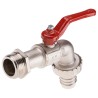 RS PRO Chrome Brass Lever Bib Tap BSP, 3/8 - 1 in, 21 bar Operating Pressure, Lever Control, Brass Body, Chrome 486-283