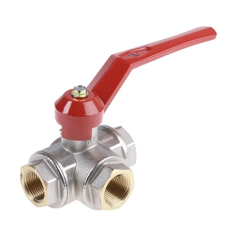 RS PRO Brass Threaded 3-Way Reduced Bore BSPP Ball Valve 3/4 in 25 bar Pressure 120°C Operating Temperature 486-328