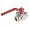 RS PRO Brass Threaded 3-Way Reduced Bore BSPP Ball Valve 3/4 in 25 bar Pressure 120°C Operating Temperature 486-328