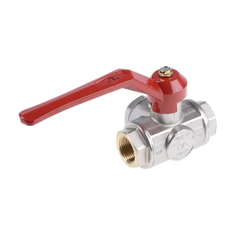 RS PRO Brass Threaded 3-Way Reduced Bore BSPP Ball Valve 3/4 in 25 bar Pressure 120°C Operating Temperature 486-328