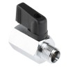 RS PRO Chrome Plated Brass Hydraulic Ball Valve 1/4 in 2 Ports ISO 228 30 bar 486-334