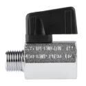RS PRO Chrome Plated Brass Hydraulic Ball Valve 1/4 in 2 Ports ISO 228 30 bar 486-334