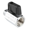 RS PRO Chrome Plated Brass Hydraulic Ball Valve 1/4 in 2 Ports ISO 228 30 bar 486-334