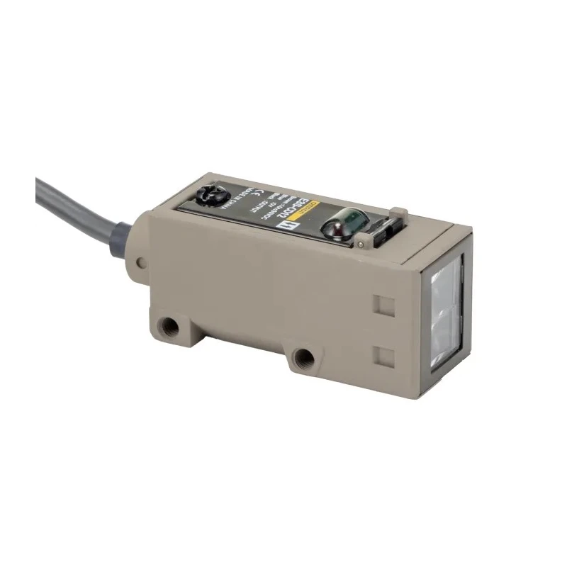 Omron Diffuse Photoelectric Sensor, Block Style, 2 m Detection Range, PNP Output, IP67, Die Cast Zinc Housing E3S-CD12 2M