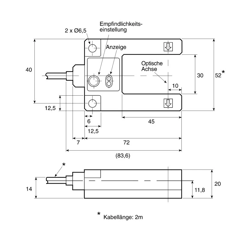 Omron Through Beam Photoelectric Sensor Fork Sensor 30 mm Detection Range PNP Output IP67 Metal Housing E3S-GS3B4