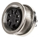 Amphenol Industrial DIN Socket, C 091 A 7 Pole Straight M16 Panel Mount Female, 4A, 100V, IP40, Screw Lock T3487000