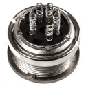 Amphenol Industrial DIN Socket, C 091 A 7 Pole Straight M16 Panel Mount Female, 4A, 100V, IP40, Screw Lock T3487000