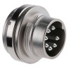 Amphenol Industrial C 091 A 7 Pole Straight M16 DIN Plug 100V 4A Brass Housing Silver Plating T3486000