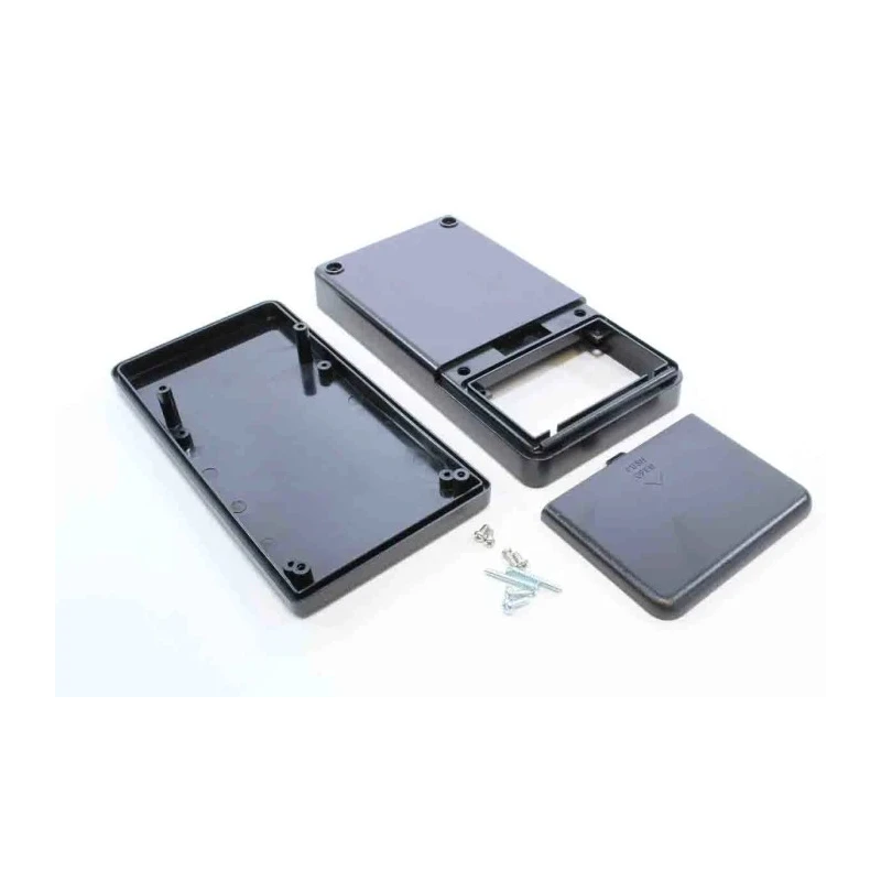 RS PRO Black ABS Handheld Enclosure Integral Battery Compartment IP54 160 mm x 84 mm x 30 mm IP54