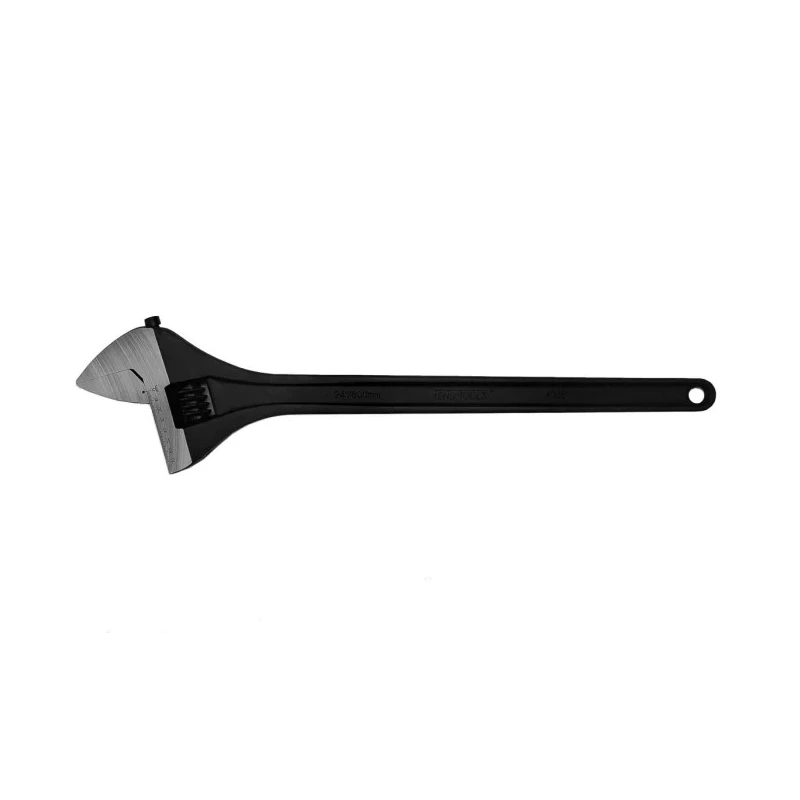 Teng Tools 62 mm Jaw Capacity Adjustable Wrench with Metal Handle, 600mm Overall Length 4008