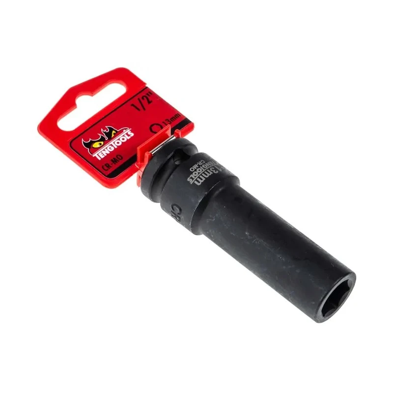 Teng Tools 13 mm 1/2 inch Drive 6 Point Impact Socket 21 mm Length 920613N