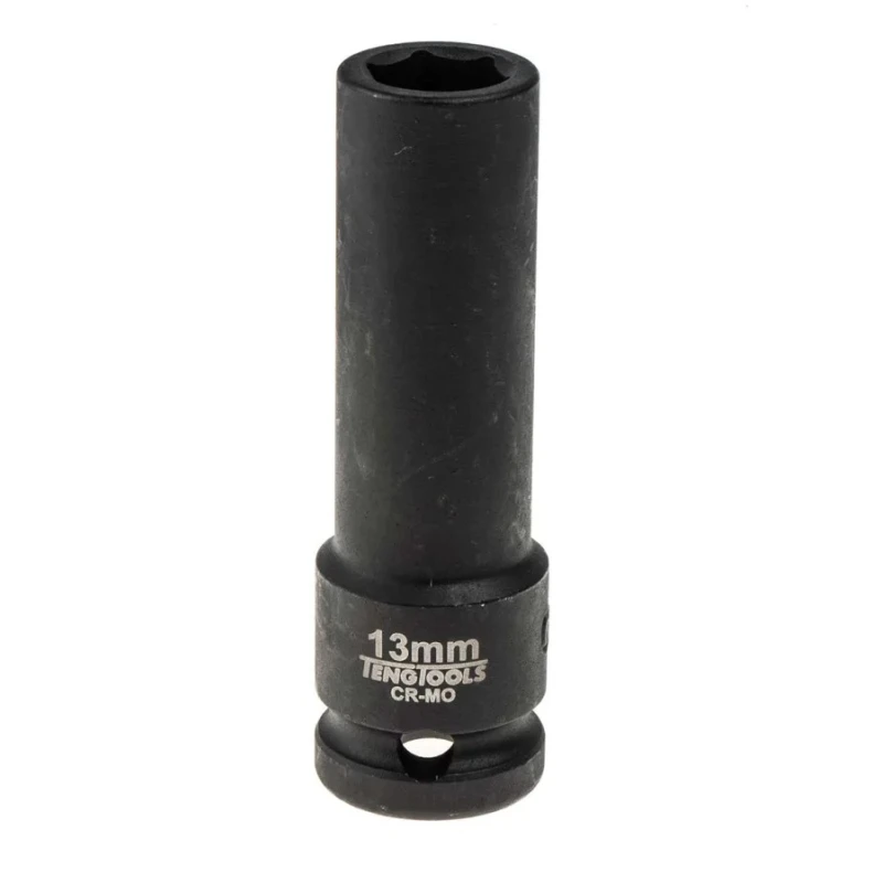 Teng Tools 13 mm 1/2 inch Drive 6 Point Impact Socket 21 mm Length 920613N