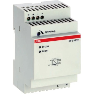 ABB CP-D Switched Mode DIN Rail Power Supply 1 Phase 240V AC/DC Input, 12V DC Output, 2.1A, 30W 1SVR427043R1200
