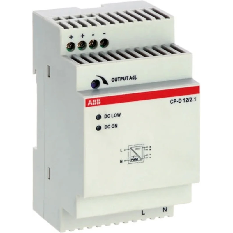 ABB CP-D Switched Mode DIN Rail Power Supply 1 Phase 240V AC/DC Input, 12V DC Output, 2.1A, 30W 1SVR427043R1200