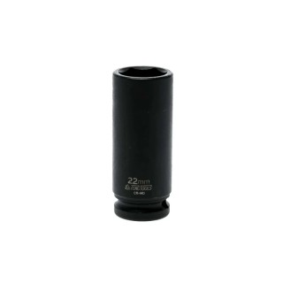 Teng Tools 22 mm 12.7 mm Drive 6 Point Impact Socket, Chrome Molybdenum Steel Black Phosphate Finish 920622N