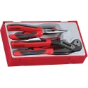 Teng Tools 4-Piece Plier Set with Water Pump, Combination, Long Nose, and Side Cutter TT440-T