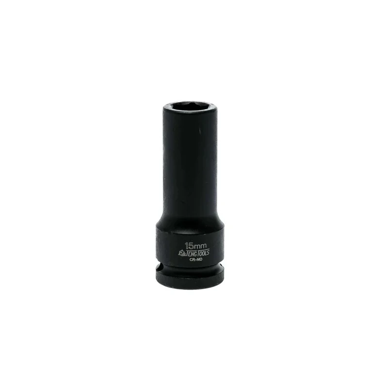 Teng Tools 15 mm 12.7 mm Drive 6 Point Impact Socket, 23 mm Length 920615N