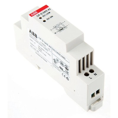ABB CP-D Series Switched Mode DIN Rail Power Supply 240V AC/DC Input 24V DC 400mA Output 10W 1SVR427041R0000