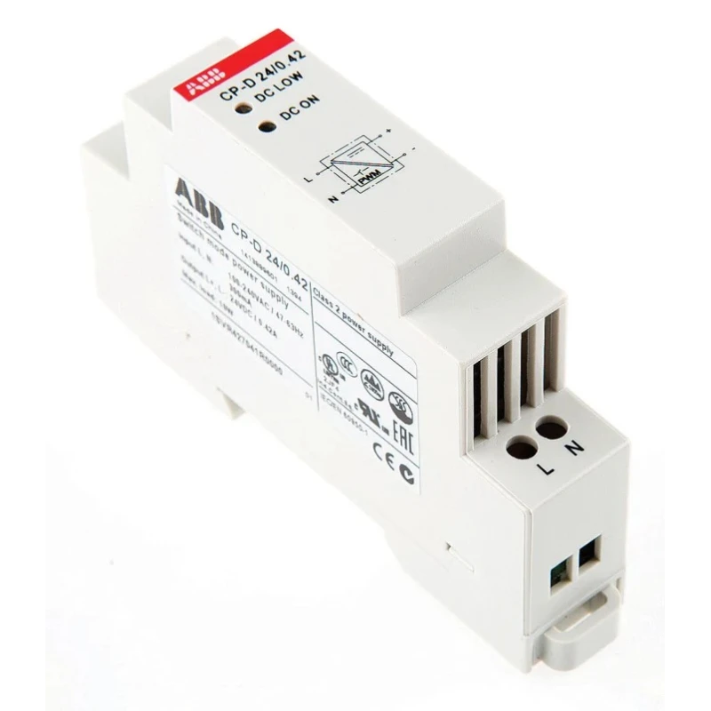 ABB CP-D Series Switched Mode DIN Rail Power Supply 240V AC/DC Input 24V DC 400mA Output 10W 1SVR427041R0000