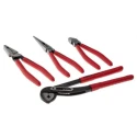 Teng Tools 4-Piece Plier Set with Water Pump Plier, Side Cutter, Long Nose Plier, Combination Plier TT440
