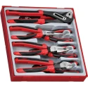 Teng Tools 8-Piece Plier Set with Water Pump, Long Nose, Combination, and Side Cutter Pliers TTD441-T