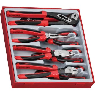 Teng Tools 8-Piece Plier Set with Water Pump, Long Nose, Combination, and Side Cutter Pliers TTD441-T