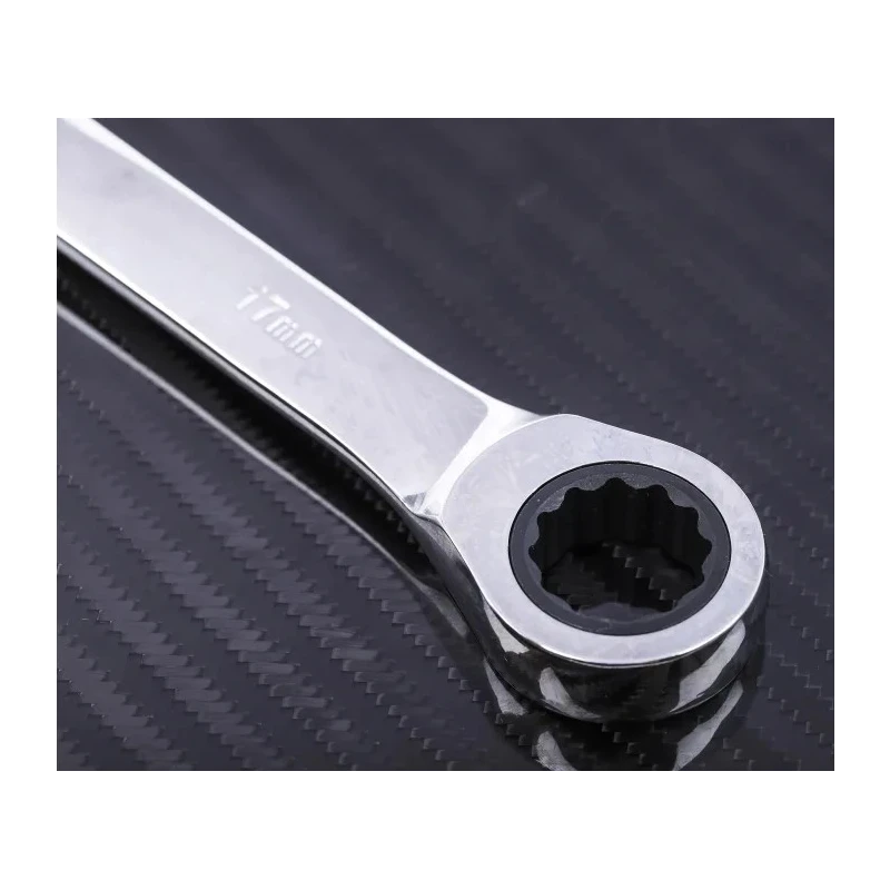 RS PRO Combination Ratchet Spanner 17 mm, 233mm Overall 487-038