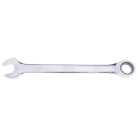 RS PRO Combination Ratchet Spanner 19 mm, 250mm Overall Length Chrome Vanadium Steel Chrome Finish 487-044