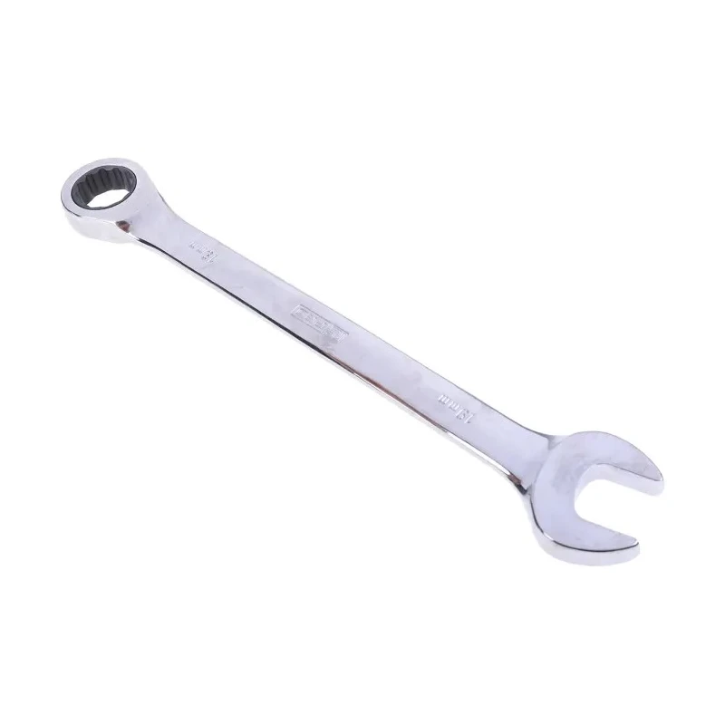 RS PRO Combination Ratchet Spanner 19 mm, 250mm Overall Length Chrome Vanadium Steel Chrome Finish 487-044