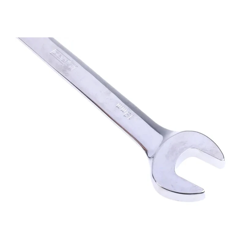 RS PRO Combination Ratchet Spanner 19 mm, 250mm Overall Length Chrome Vanadium Steel Chrome Finish 487-044
