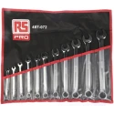 RS PRO 11-Piece Imperial Combination Spanner Set Chrome Vanadium Steel Chrome Finish 487-072