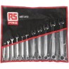 RS PRO 11-Piece Imperial Combination Spanner Set Chrome Vanadium Steel Chrome Finish 487-072
