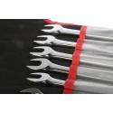 RS PRO 11-Piece Imperial Combination Spanner Set Chrome Vanadium Steel Chrome Finish 487-072