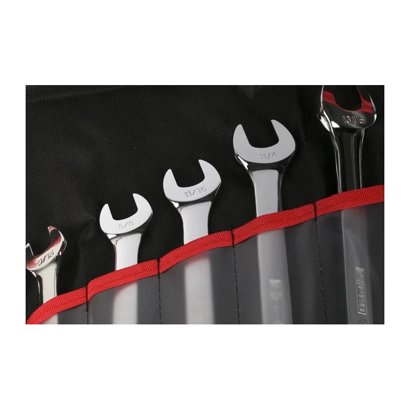RS PRO 11-Piece Imperial Combination Spanner Set Chrome Vanadium Steel Chrome Finish 487-072