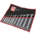 RS PRO 11-Piece Imperial Combination Spanner Set Chrome Vanadium Steel Chrome Finish 487-072