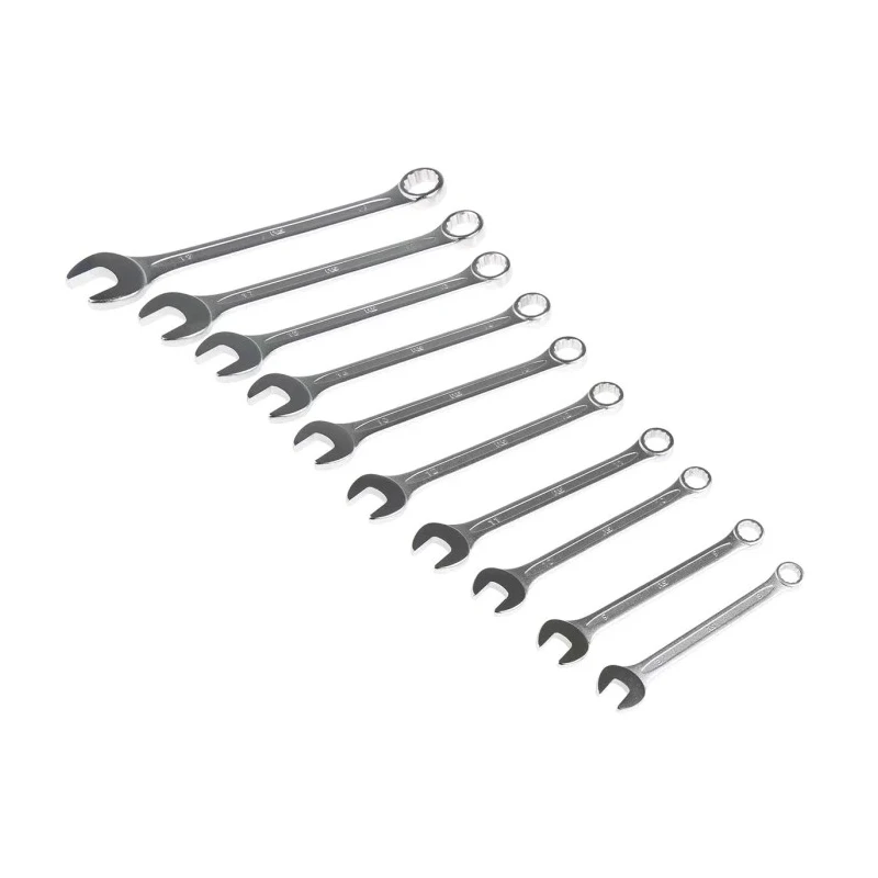 RS PRO 10-Piece Chrome Vanadium Steel Spanner Set, Metric Sizes 8 To 19 mm, Chrome Finish 487-084